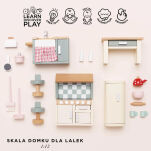 Drewniane mebelki do domku dla lalek kuchnia Daisylane, zestaw Le Toy Van - 3