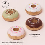 Drewniane pączki zestaw, zabawka donut, gotowanie, cukiernia, Le Toy Van - 2