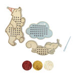 Zestaw kreatywny haftowanie, drewniana artystyczna zabawka dla dzieci Micki - 3