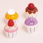 Drewniane muffinki zestaw, babeczki, zabawka gotowanie cukiernia Le Toy Van - 2