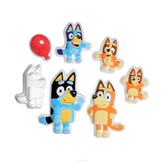 Zestaw artystyczny gipsowe figurki magnetyczne kreatywna zabawka Bluey