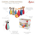 Zestaw miękkie kręgle dla dzieci zabawka rozwojowa patchwork gra sigikid - 9