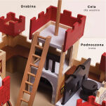 Drewniany zamek Lionheart, zabawka dla dzieci, domek dla lalek, Le Toy Van - 4