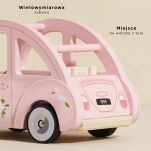 Drewniany różowy samochód retro Sophie, zabawka dla dzieci, auto Le Toy Van - 5