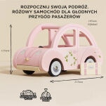 Drewniany różowy samochód retro Sophie, zabawka dla dzieci, auto Le Toy Van - 6