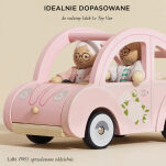 Drewniany różowy samochód retro Sophie, zabawka dla dzieci, auto Le Toy Van - 4