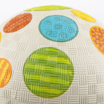 Piłka dla dzieci kauczukowa  szara w kółka 12 cm sigikid - 4