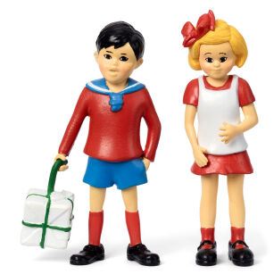 Figurki Tommy i Annika zestaw dla dzieci, Pippi Langstrumpf, zabawa lalkami