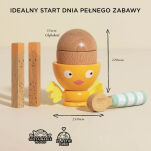 Drewniany kieliszek do jajka i jajko, zabawka dla dzieci, zestaw Le Toy Van - 3