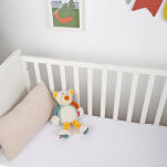 Pierwsza przytulanka pluszowy Miś Polarny 31cm patchworkowa zabawka sigikid - 13