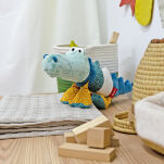 Pierwsza przytulanka pluszowy Krokodyl 43cm patchworkowa maskotka sigikid - 10