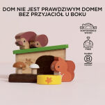 Drewniane zwierzątka leśne do domku dla lalek zestaw zabawka Le Toy Van - 5