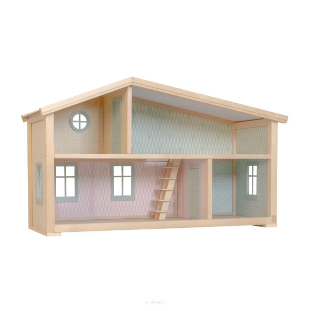 Drewniany domek dla lalek Star House zabawa lalkami dla dzieci Lundby