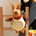 Zabawka rozwojowa Wiewiórka szeleścik grzechotka gryzaczek lusterko sigikid - 12