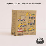 Drewniane pojazdy budowlane zestaw, zabawka samochody dla dzieci Le Toy Van - 5
