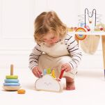Tęczowa chmurka drewniana zabawka edukacyjna pierwsza gra dzieci Le Toy Van - 8