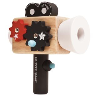 Drewniana kamera filmowa Hollywood zabawka odgrywanie ról dzieci Le Toy Van