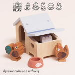 Drewniany kurnik zestaw, mebelki do domku dla lalek, zabawka, Le Toy Van - 3