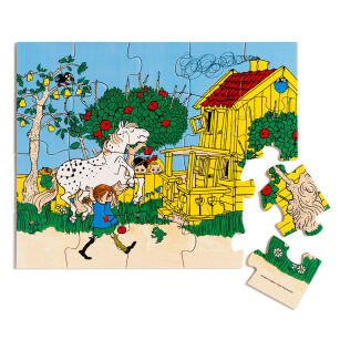 Drewniane puzzle Pippi Langstrumpf 20 szt. edukacyjna zabawka dla dzieci