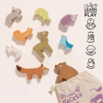 Drewniane figurki zwierzątka leśne zabawka dla dzieci, układanka Le Toy Van - 3