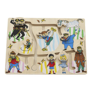 Drewniana układanka puzzle labirynt edukacyjna zabawka dla dzieci Pippi