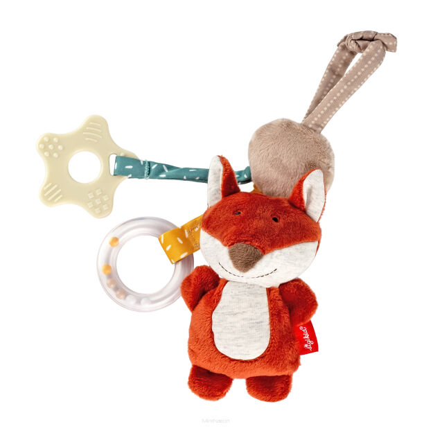 Zabawka rozwojowa zawieszka Lisek grzechotka gryzaczek piszczałka sigikid