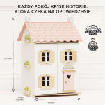 Drewniany, umeblowany domek dla lalek Rose Heart Le Toy Van - 5