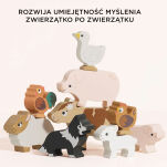 Drewniane figurki zwierzątka wiejskie, zabawka układanka, dzieci Le Toy Van - 4