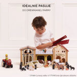 Drewniane figurki zwierzątka wiejskie, zabawka układanka, dzieci Le Toy Van - 7