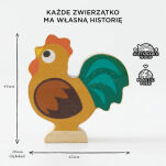 Drewniane figurki zwierzątka wiejskie, zabawka układanka, dzieci Le Toy Van - 5