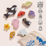 Drewniane figurki rybki, zabawka edukacyjna układanka dla dzieci Le Toy Van - 4