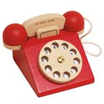 Drewniany telefon vintage, zabawka dla dzieci, odgrywanie ról, Le Toy Van - 2