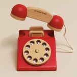 Drewniany telefon vintage, zabawka dla dzieci, odgrywanie ról, Le Toy Van - 5