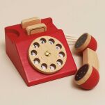 Drewniany telefon vintage, zabawka dla dzieci, odgrywanie ról, Le Toy Van - 6