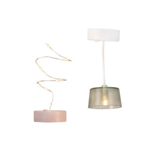 Oświetlenie domku dla lalek zestaw 2 lampy wyposażenie zabawka domki Lundby