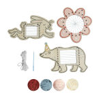 Zestaw kreatywny 3 drewniane ramki tkackie, krosno zabawka dla dzieci Micki - 3