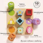 Drewniane klocki sorter zabawka sensoryczna, edukacyjna, dzieci Le Toy Van - 2