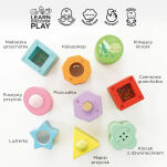 Drewniane klocki sorter zabawka sensoryczna, edukacyjna, dzieci Le Toy Van - 3
