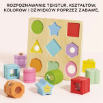 Drewniane klocki sorter zabawka sensoryczna, edukacyjna, dzieci Le Toy Van - 4