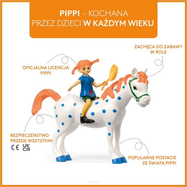 Figurka Pippi Langstrumpf & Konik