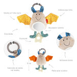 Zabawka rozwojowa Nietoperz szeleścik grzechotka gryzaczek lusterko sigikid - 2