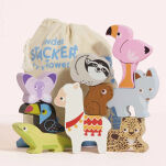 Drewniane figurki zwierzątka górskie, zabawka układanka, dzieci, Le Toy Van - 8