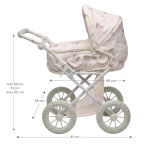 Wózek dla lalek 3 w 1 gondola spacerówka nosidełko zabawka Lillan & Friends - 9