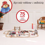 Drewniana kolejka Paddington zestaw 75 elementów tory pociąg Le Toy Van - 2