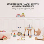 Drewniany sorter kształtów domek dla ptaków, zabawka edukacyjna, Le Toy Van - 6