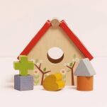 Drewniany sorter kształtów domek dla ptaków, zabawka edukacyjna, Le Toy Van - 5