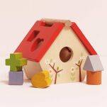 Drewniany sorter kształtów domek dla ptaków, zabawka edukacyjna, Le Toy Van - 3