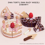 Drewniany tort urodzinowy ze świeczkami, zabawka dla dzieci, Le Toy Van - 3