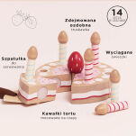 Drewniany tort urodzinowy ze świeczkami, zabawka dla dzieci, Le Toy Van - 2