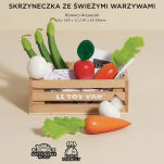 Drewniane warzywa w skrzynce, zabawka dla dzieci, stragan, sklep Le Toy Van - 3